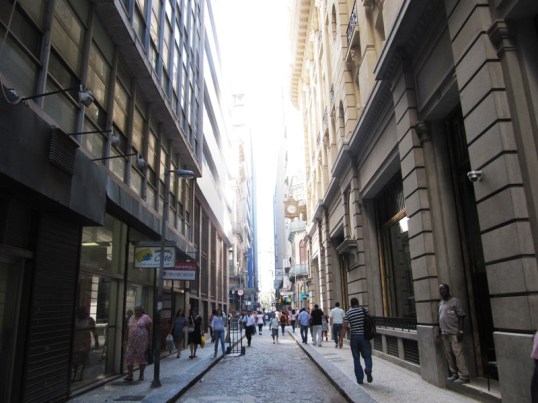 Central Rio's narrow streets