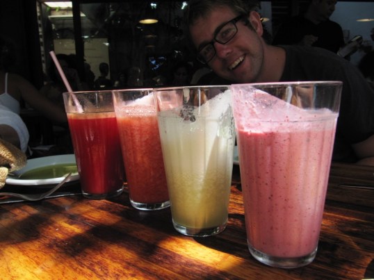 Fresh juices and smoothies at Market