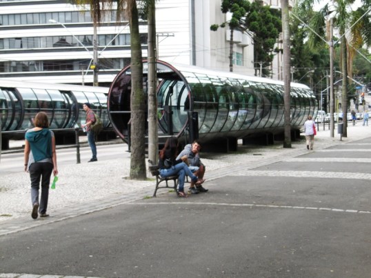 Me headed to the bus rapid transit boarding stations