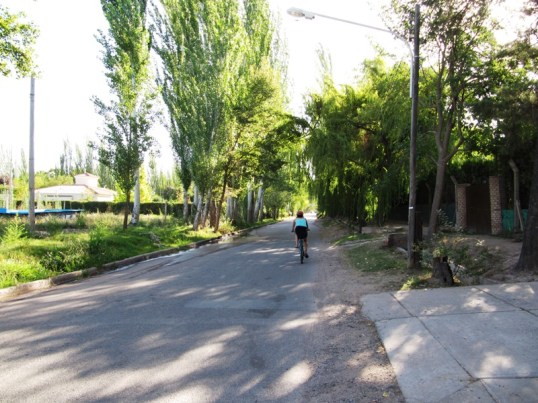Carmen biking to the next winery