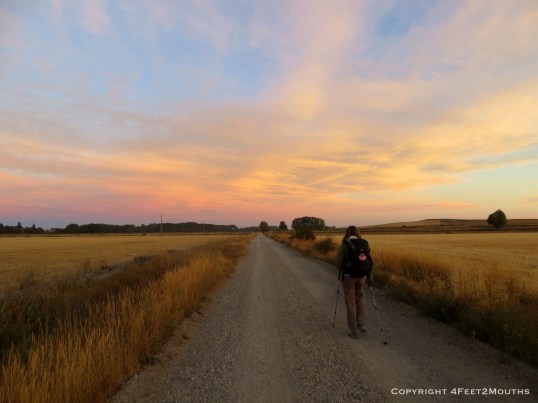 Carmen walking at sunrise