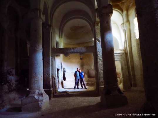 Carved cave cathedral in the Red Valley