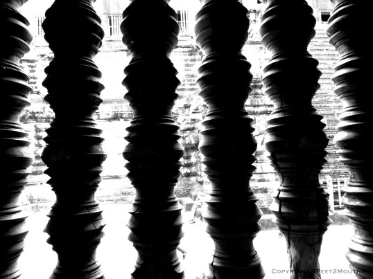 Carved window pillars