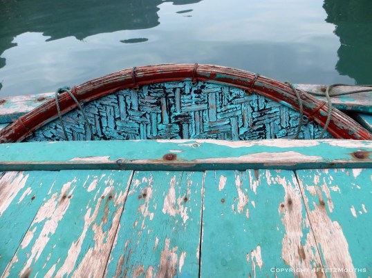 The textures and colors of our row boat
