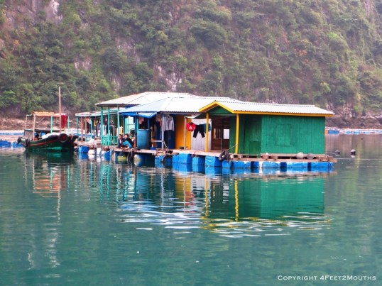 A floating village home