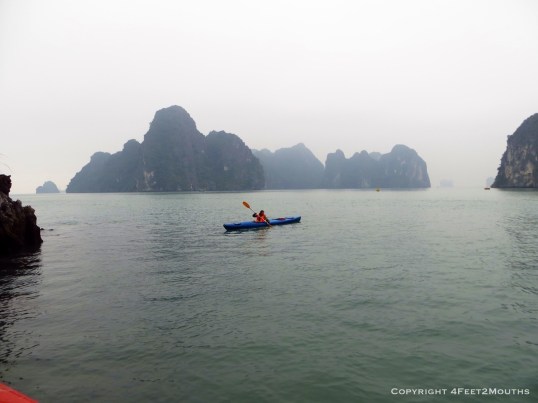 Carmen impersonating a professional kayaker