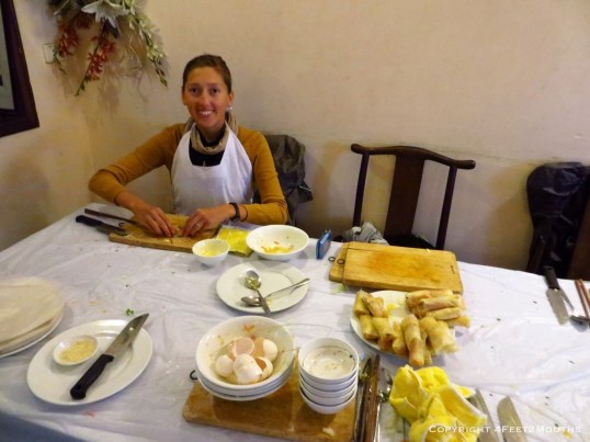 Carmen rolling pork spring rolls