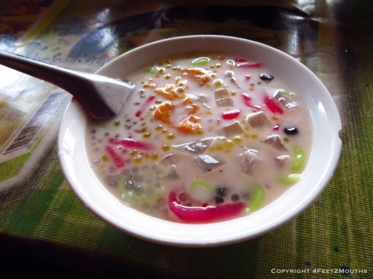 Sweet jelly and bean soup
