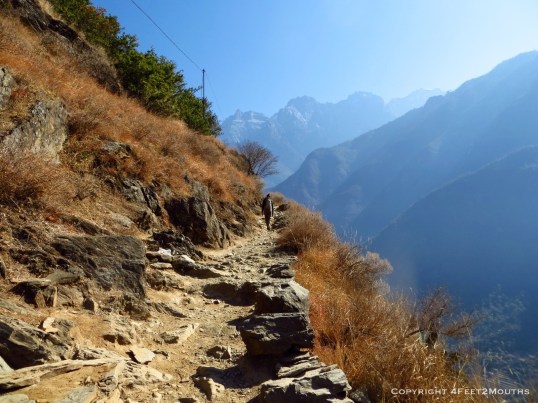 The rocky foot trail