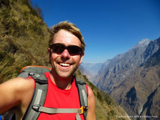 Self-portrait at top of 28 bends