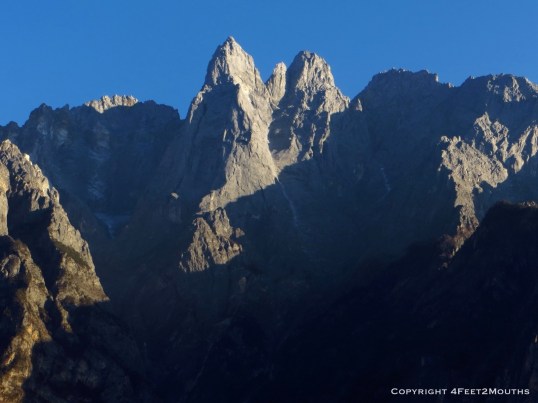 Stark peak of Jade Dragon Snow Mountain at 5600m high