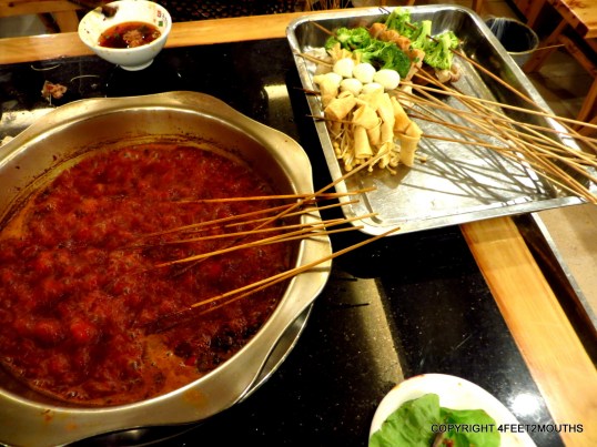 Our raging hot pot and round three of veggies