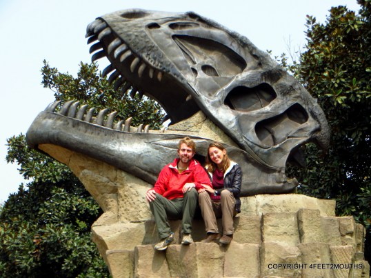Carmen and I and one massive bronze skull