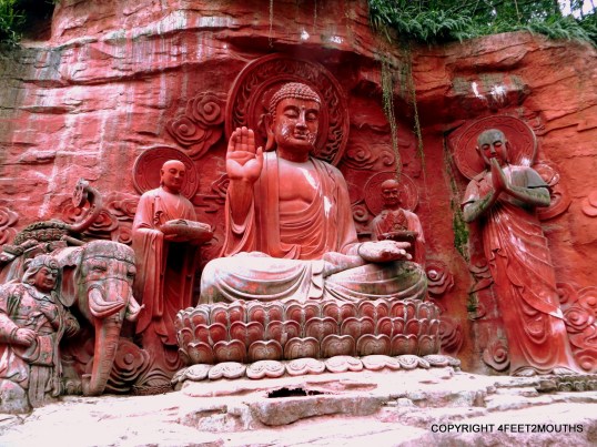 Carved Buddha at trailhead