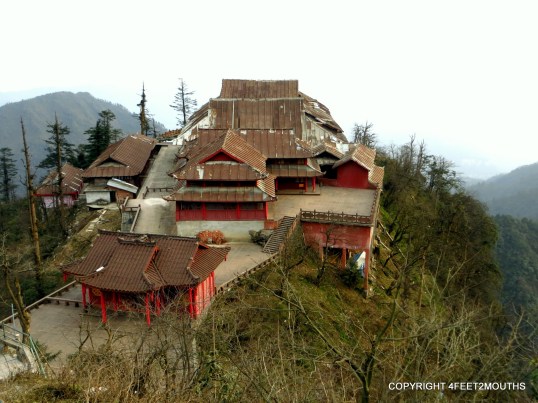 Looking down at white elephant temple
