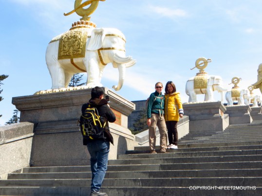 Father and daughter who wanted to take a picture with me