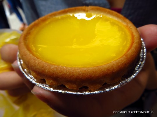 Delicious shortbread egg tart at Tai Cheong