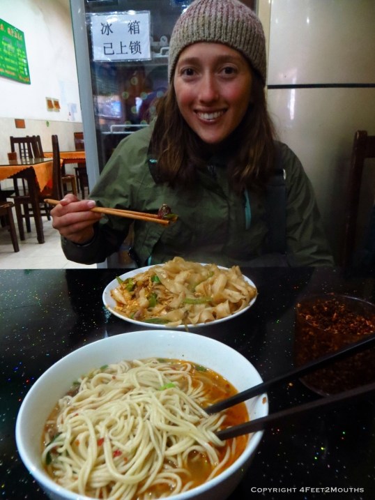 Fresh hand-cut Uyghur noodles