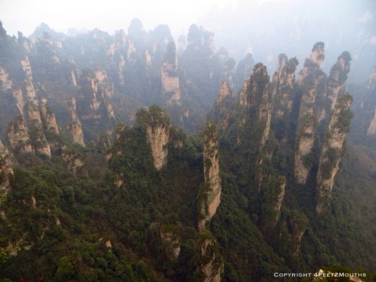 Looking down on thin towers