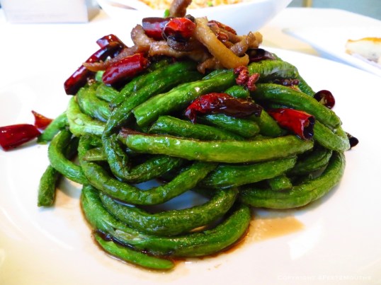 Pan-fried Sichuan long beans