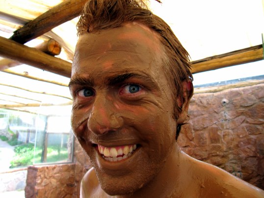 Nathan getting a mud cleanse