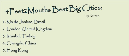 4FEET2MOUTHS Best Big Cities