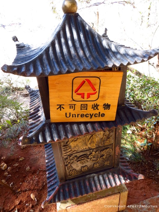 This is not just any trash bin, it is the one where “unrecycling” is necessary