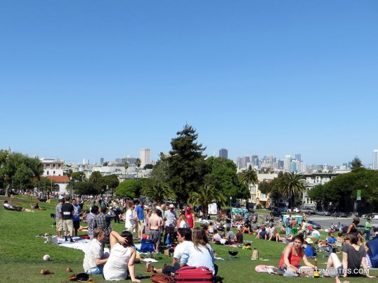 The glorious Dolores Park on a sunny Sunday afternoon in San Francisco