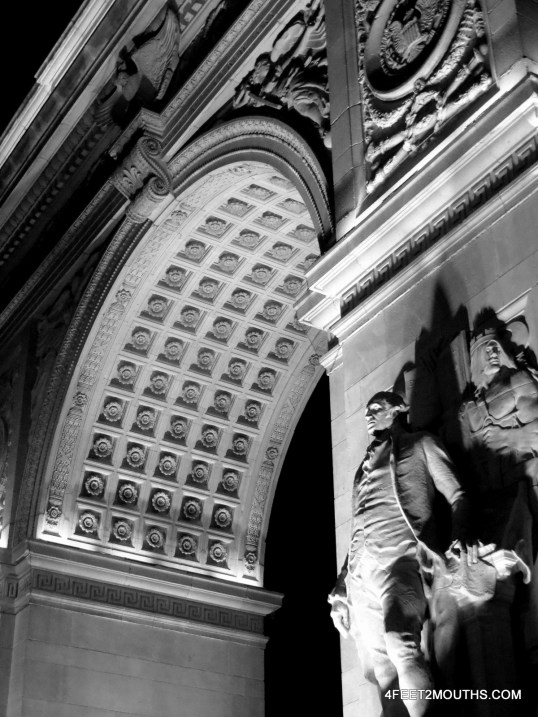 Washington Square arch, built on a former cemetery
