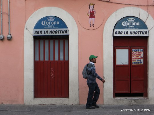 Bar in Puebla (I love the dancing woman painted above)